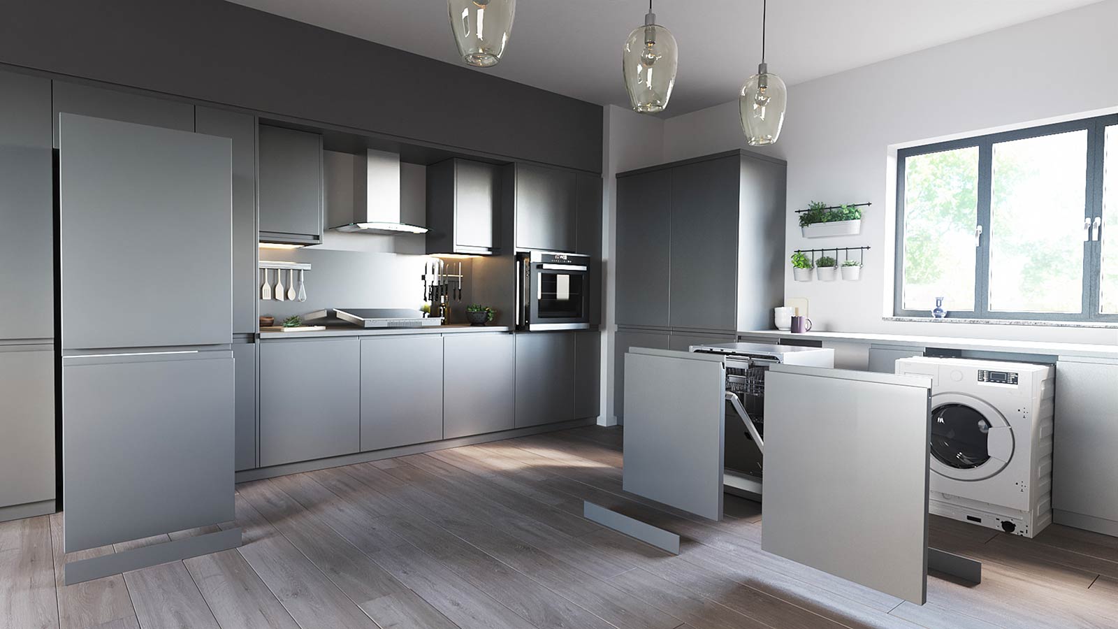 kitchen design integrated appliances