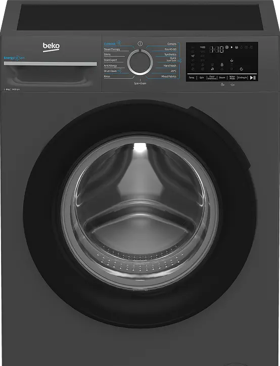 Dark silver washing machine