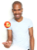 A man holding an apple