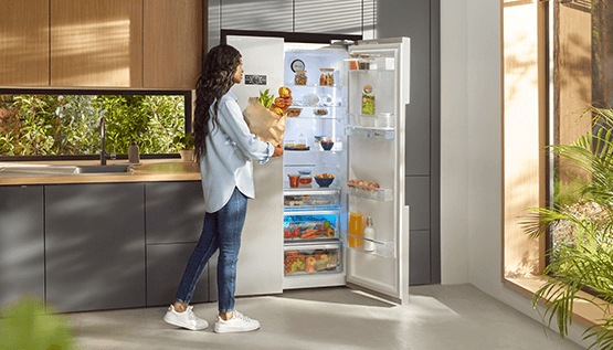 Fridge Freezer door open