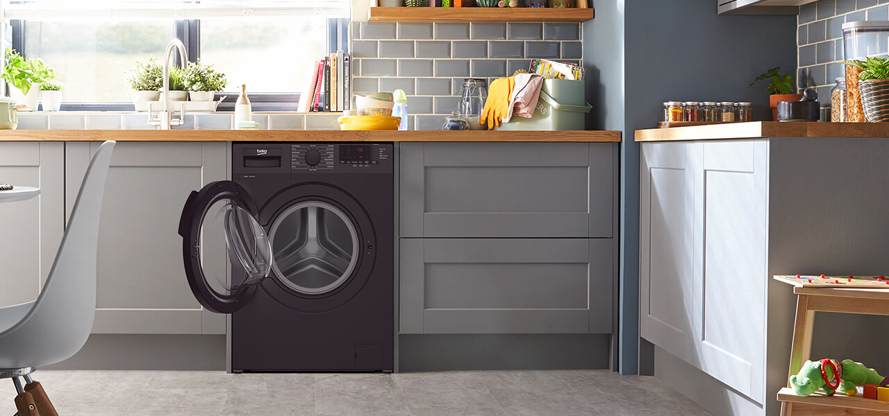 washing machine in kitchen