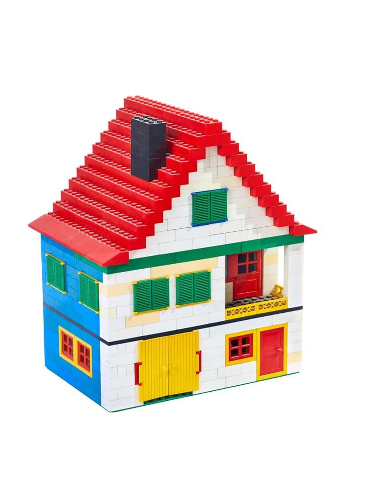 Lego house with small loose parts