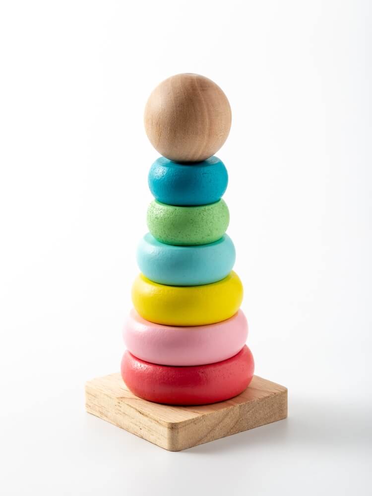 Wooden ring toys for children