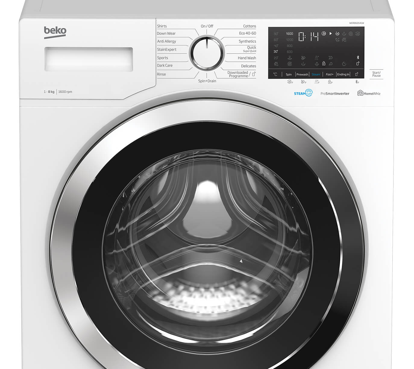 silver beko washing machine 9kg