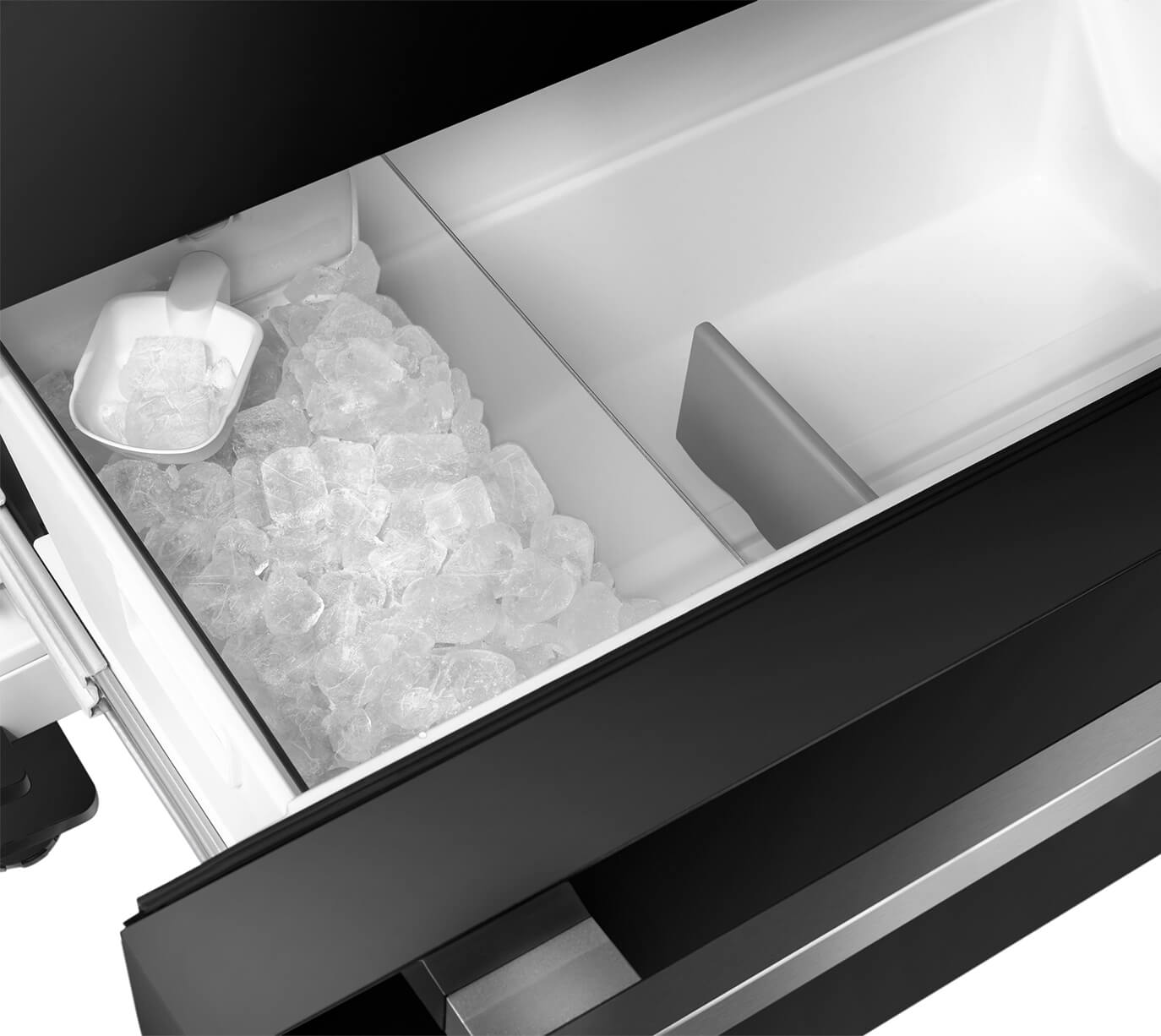 Integrated american fridge freezer deals with ice maker