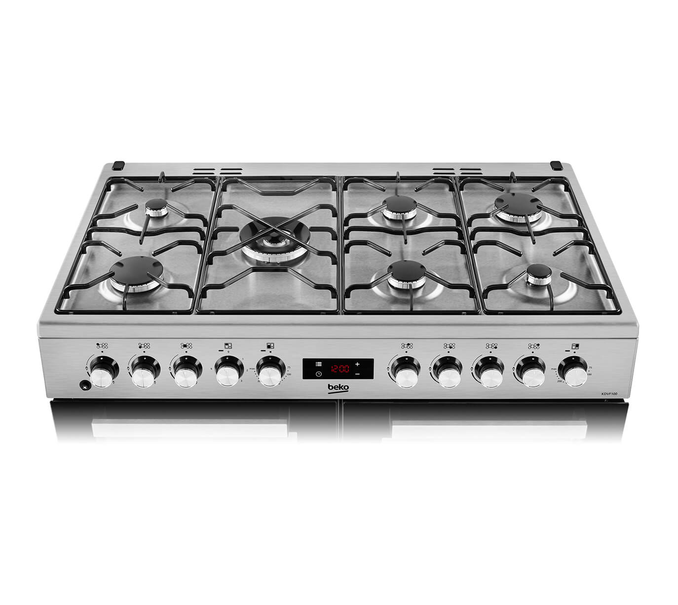 beko kdvf100k 100cm dual fuel range cooker