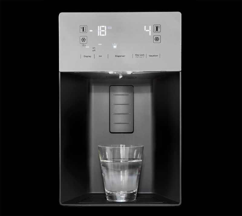 Freestanding American Fridge Freezer Plumbed Water Ice Dispenser