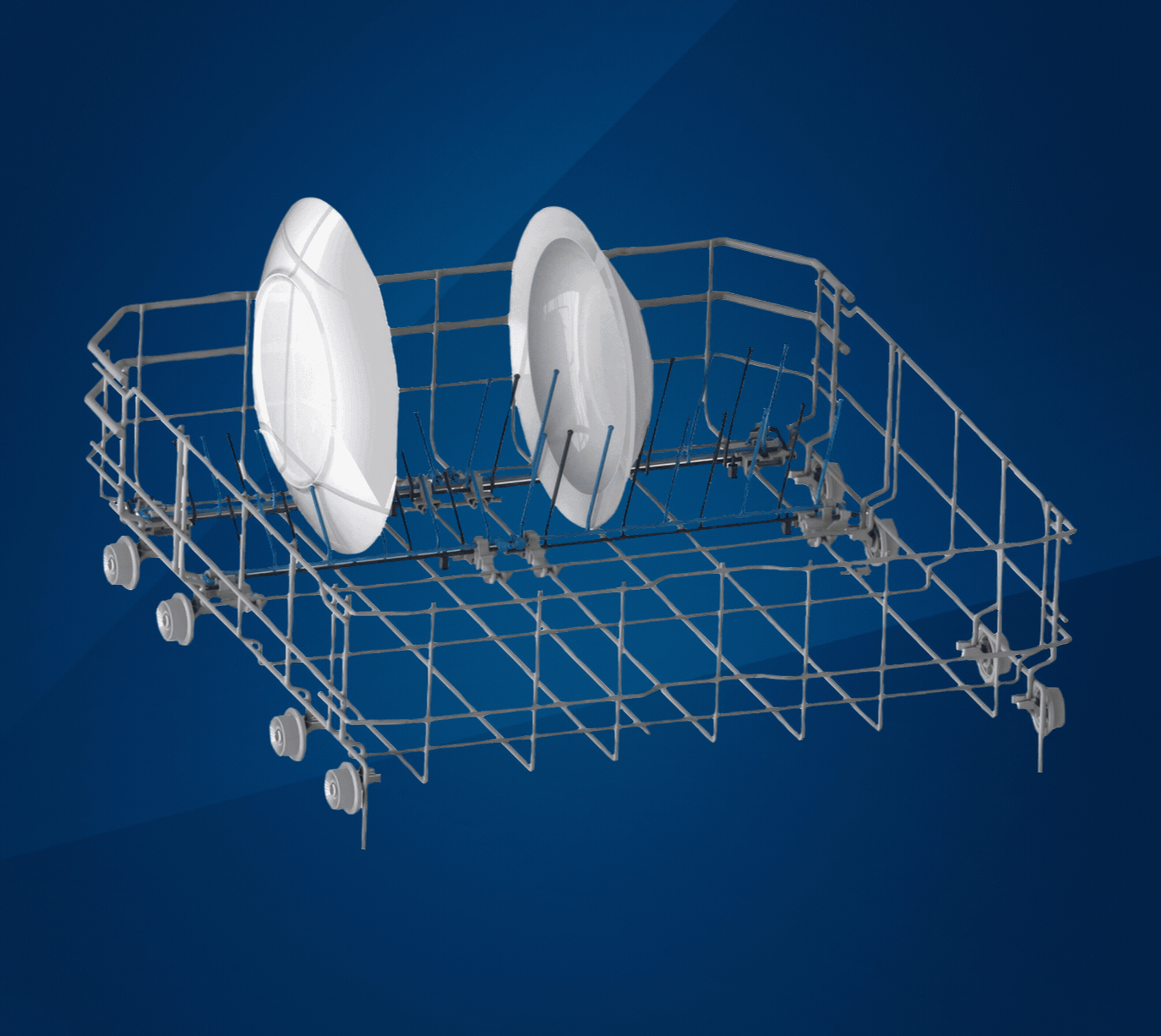 Adjustable Plate Supports in the Lower Basket