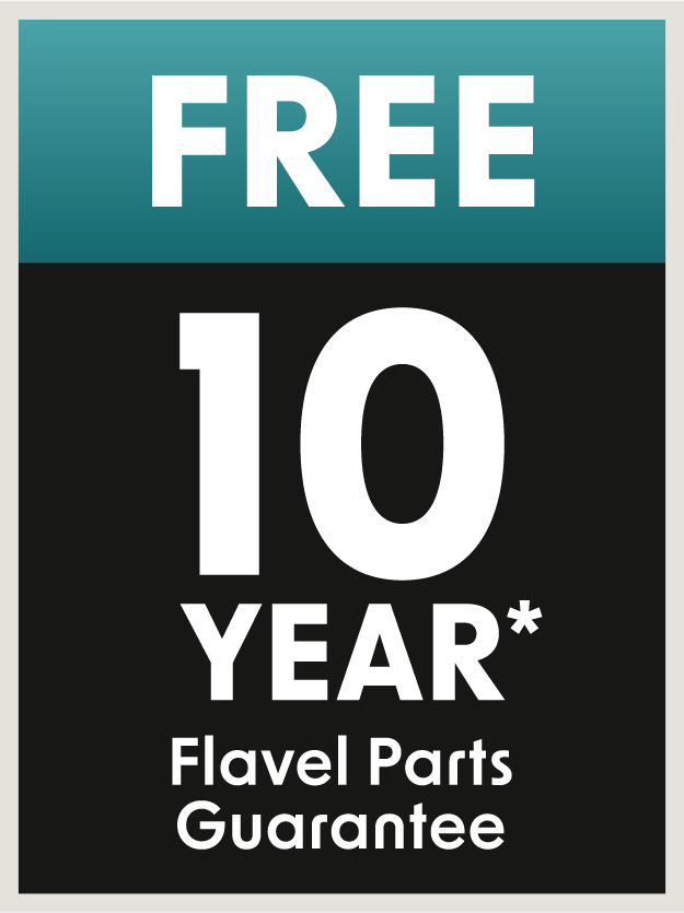 10 Year Free Spare Parts Guarantee if registered within one year of purchase