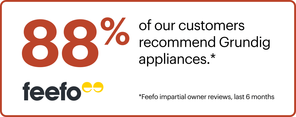 our customers recommend Grundig Appliances.