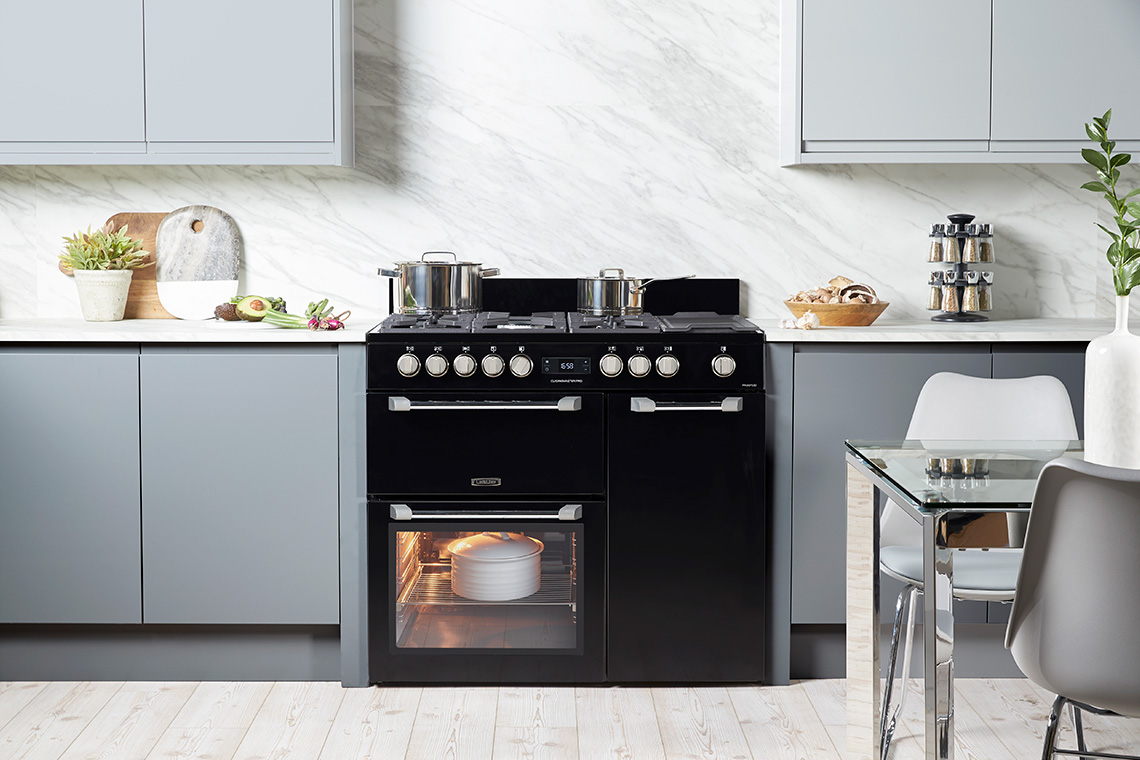 range cooker in modern kitchen