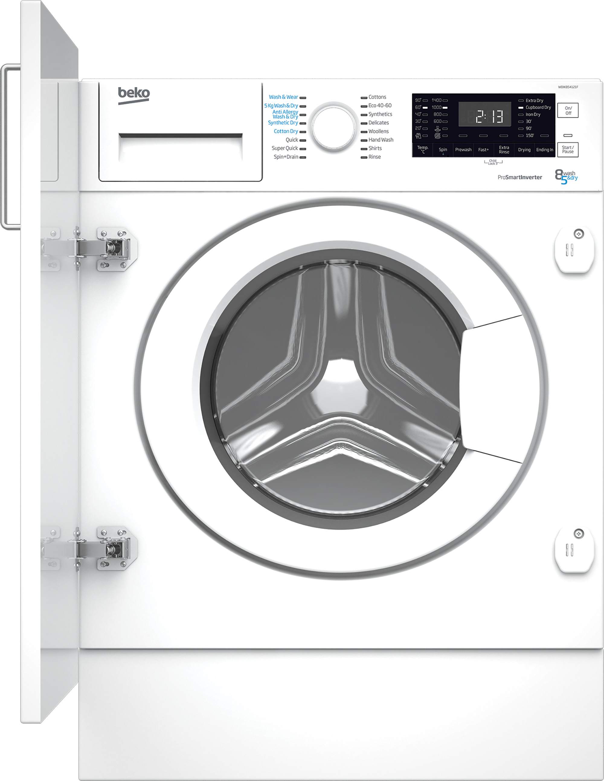 Integrated 8kg 5kg Capacity Washer Dryer with RecycledTub