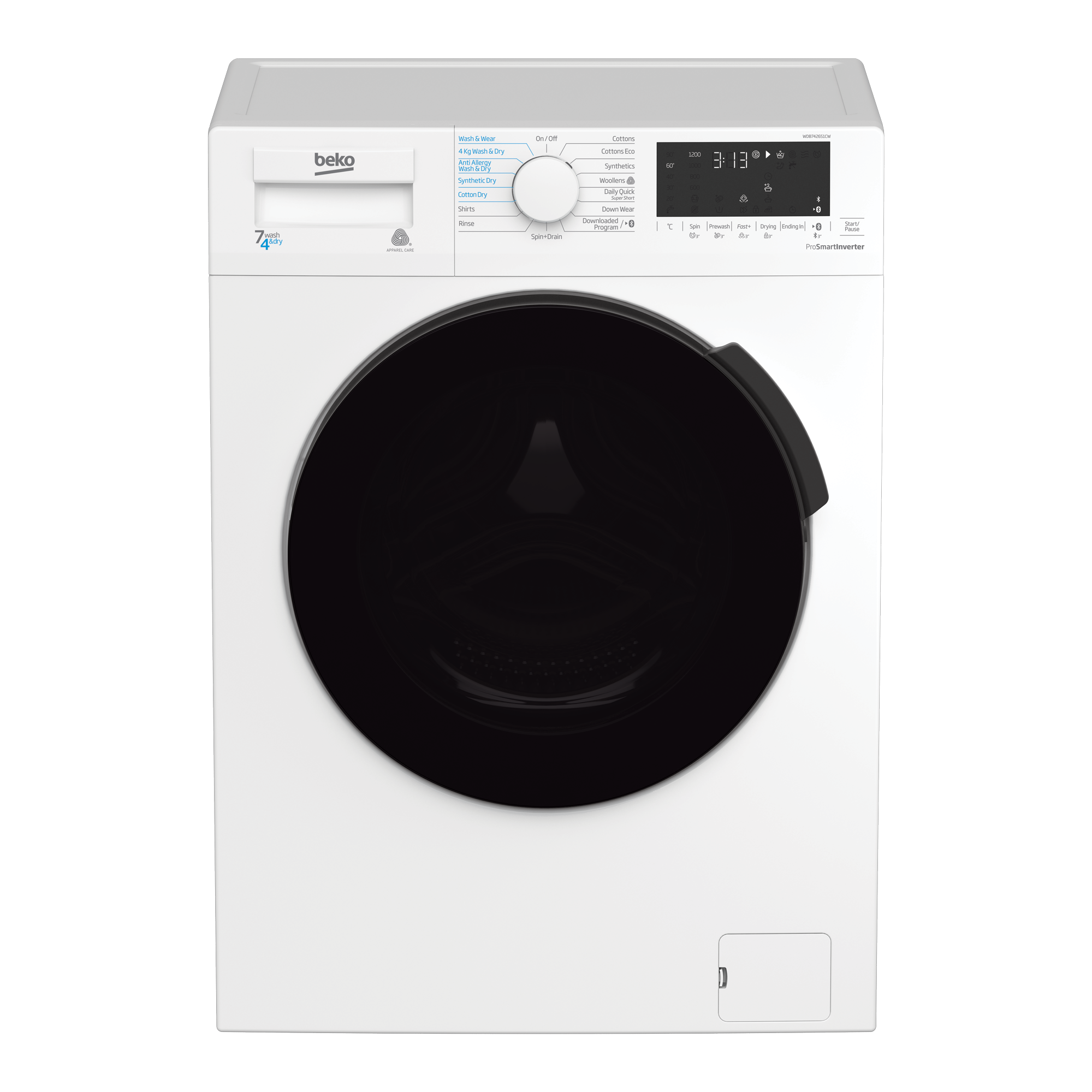 Washer Dryer with 7kg / 4kg Capacity WDB7426S1C Beko UK