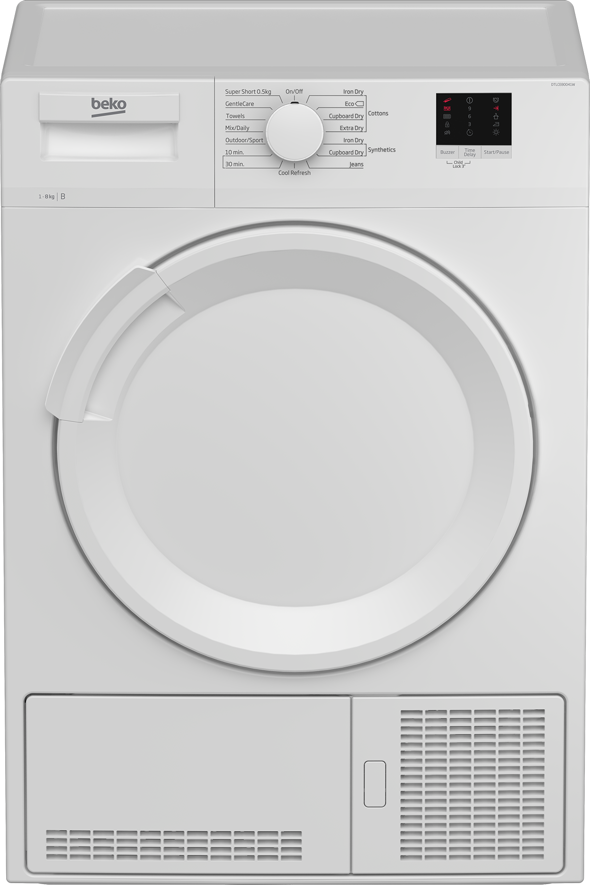 8kg Condenser Tumble Dryer with Sensor Programmes DTLCE80041 | Beko UK