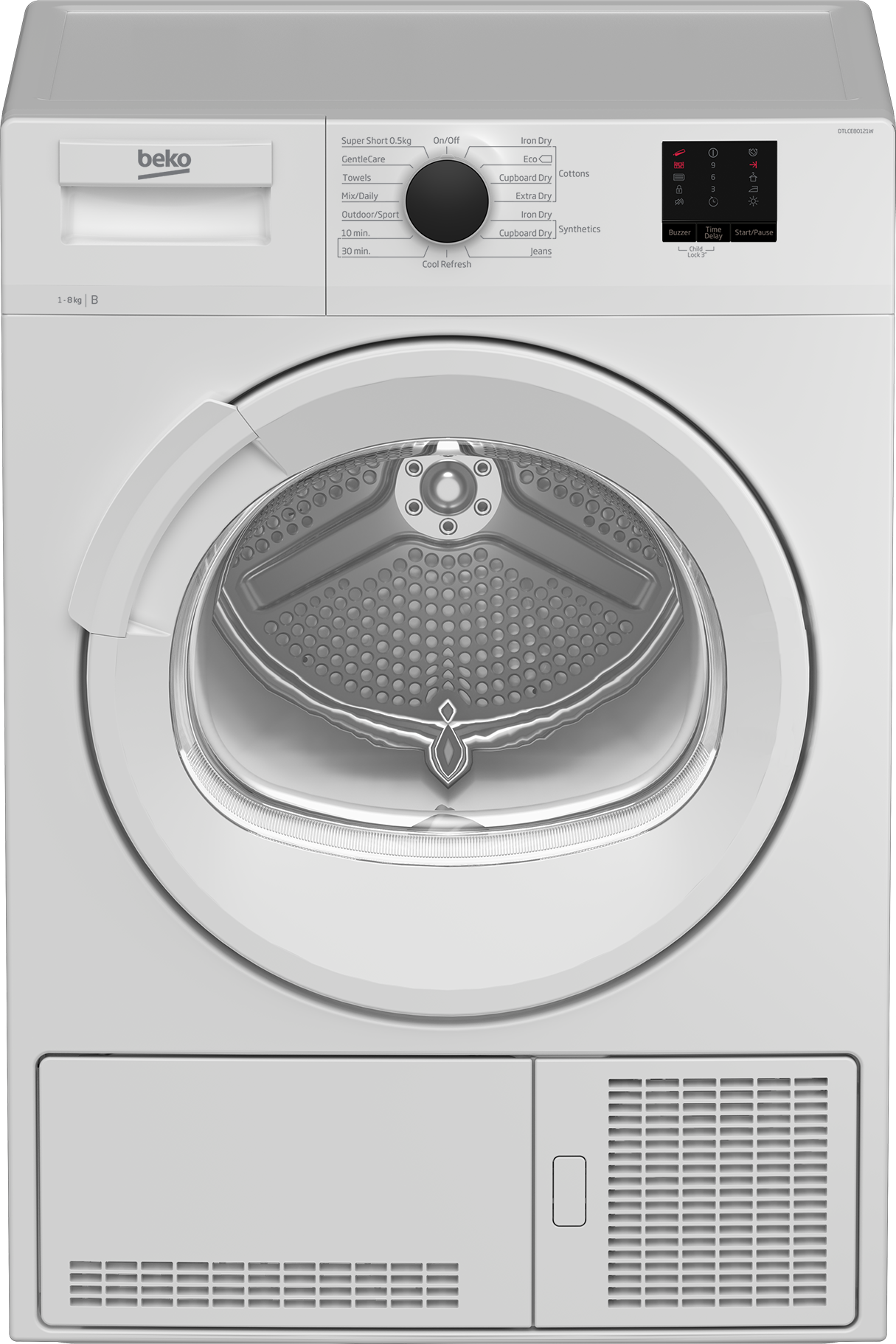 Freestanding 8kg Condenser Tumble Dryer DTLCE80121 Beko UK