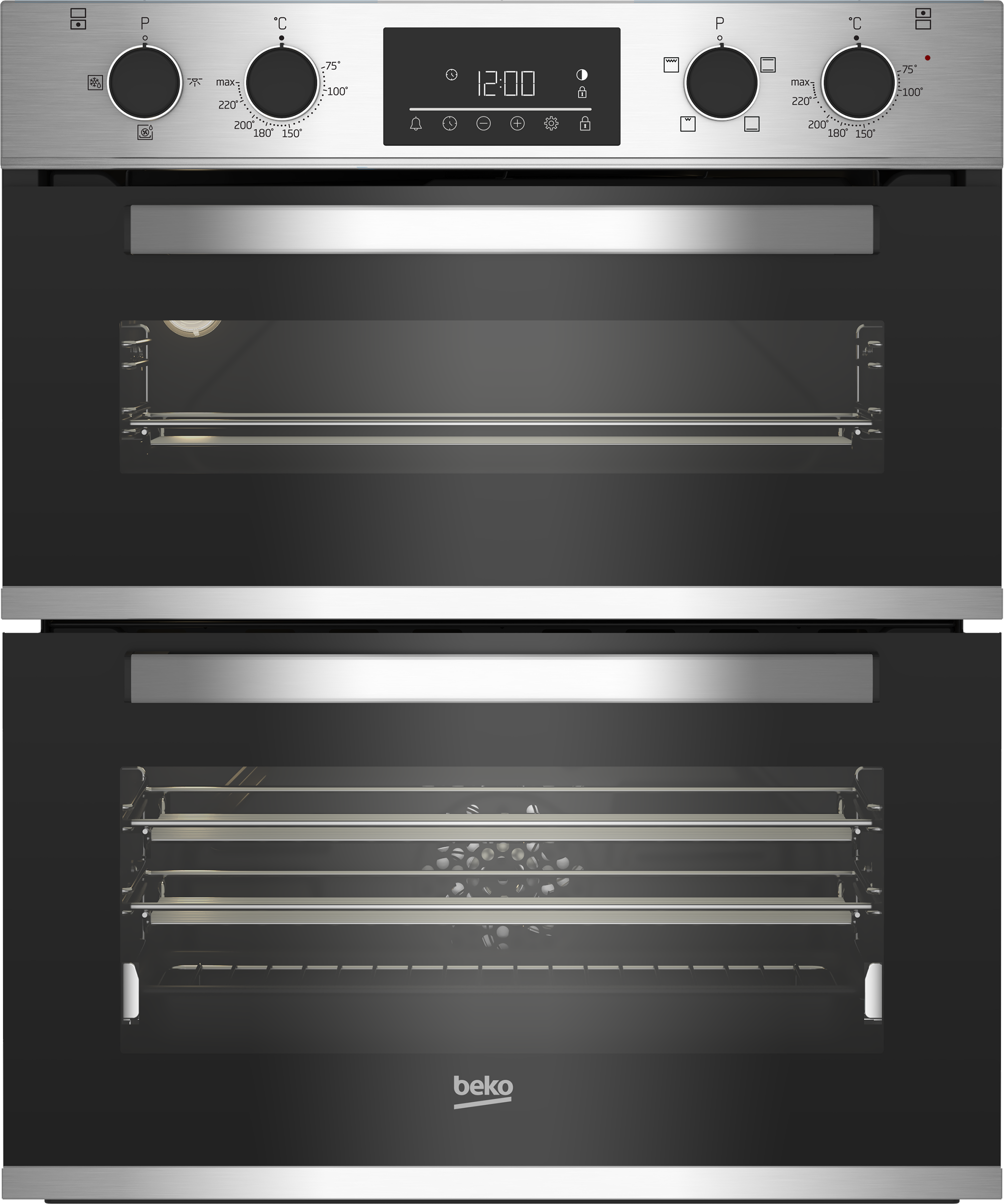 Cm Built Under Double Fan Oven With Touch Control Led Timer