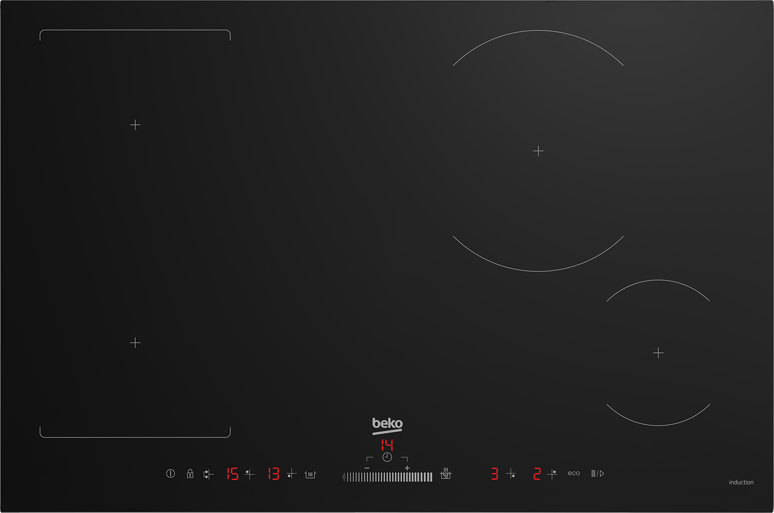 80cm IndyFlex Induction Hob with Touch Slide Control HII84500FHT Beko UK