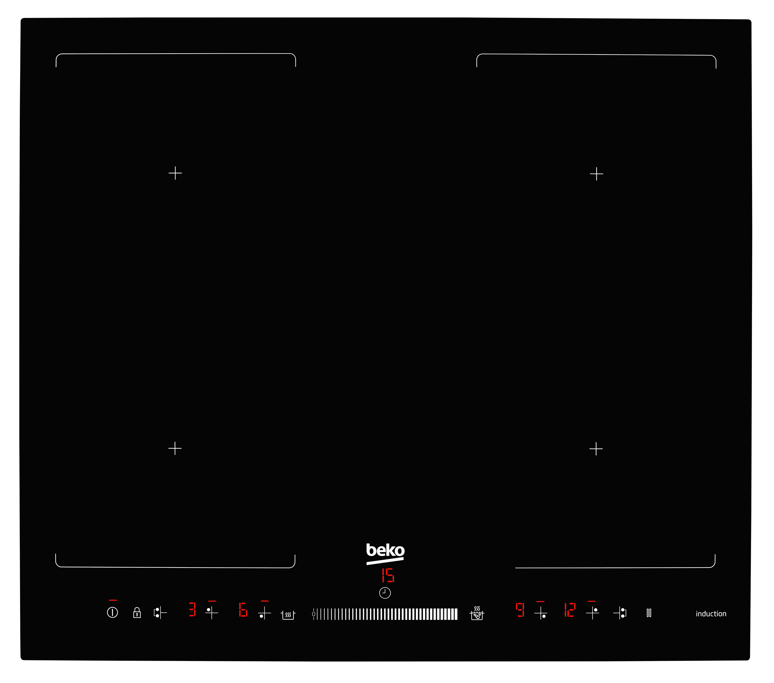 60cm IndyFlex Induction Hob with Touch Slide Control HQI64501FHT Beko