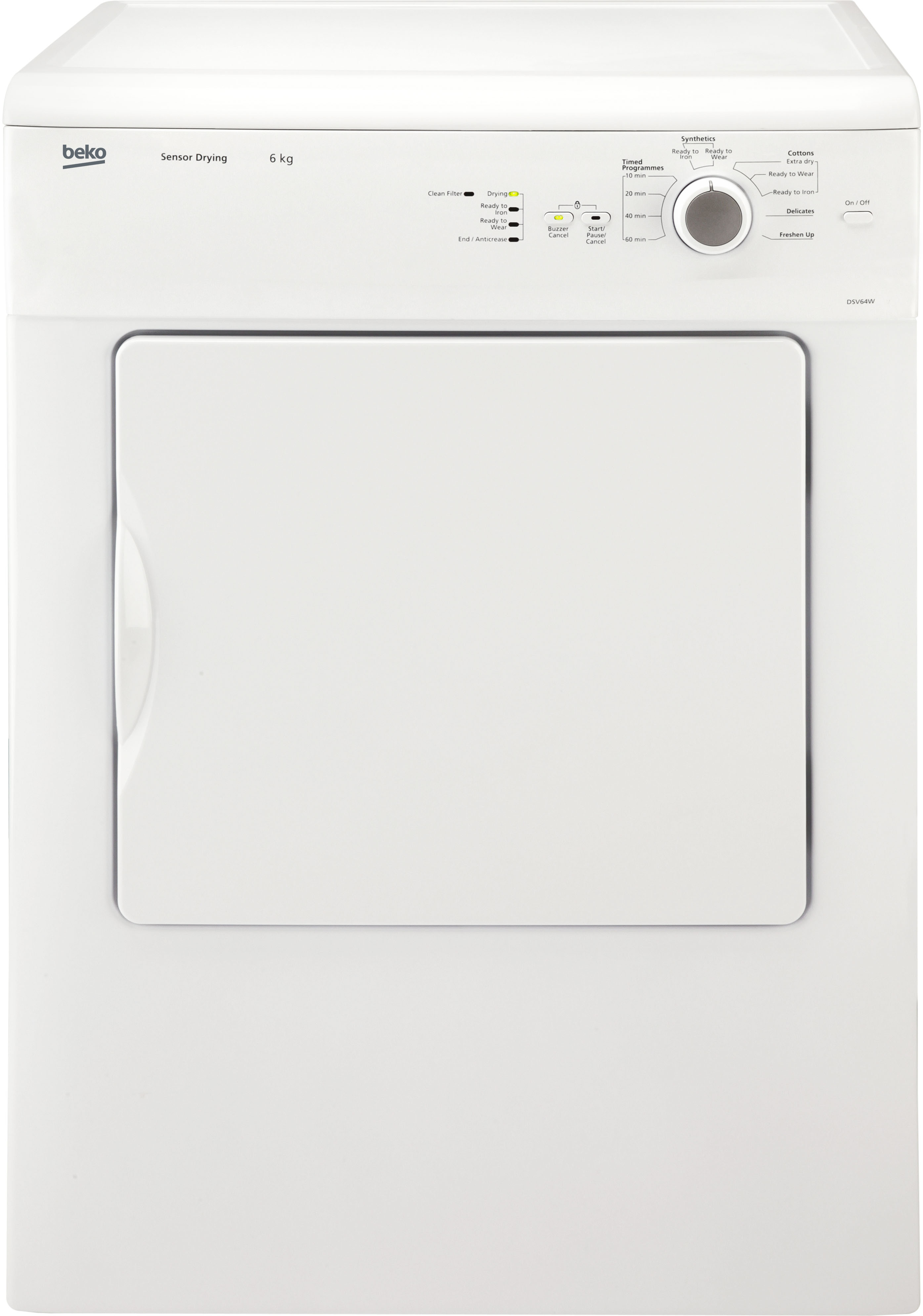 C Energy Rated 6kg Vented Tumble Dryer DSV64 Beko UK
