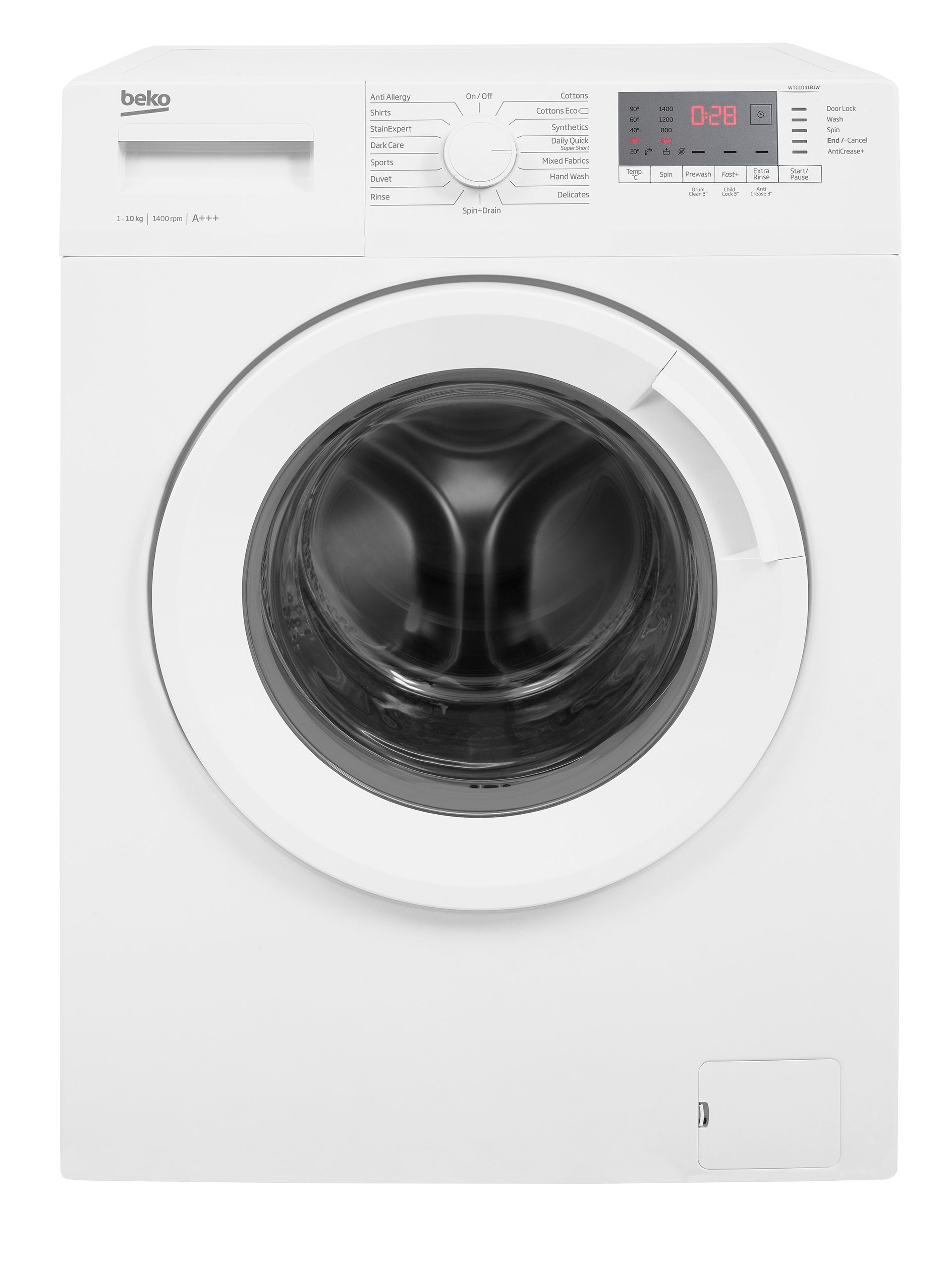 A+++ Energy Rated 10kg, 1400rpm Washing Machine WTG1041B1 Beko UK