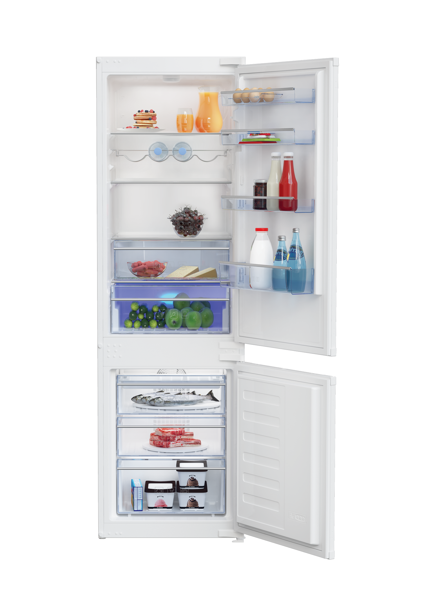 Integrated Frost Free Combi Fridge Freezer Icqfdb Beko Ireland