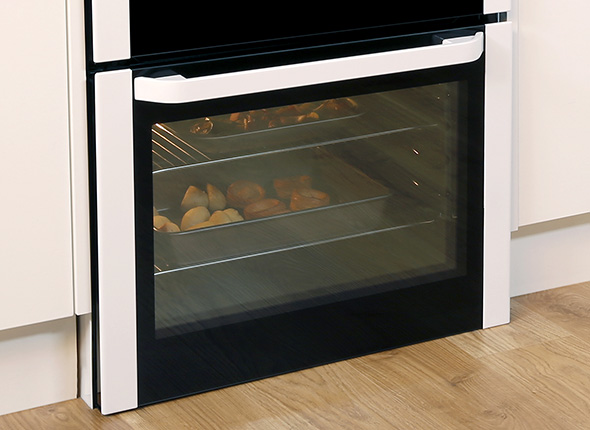 silver freestanding electric cooker