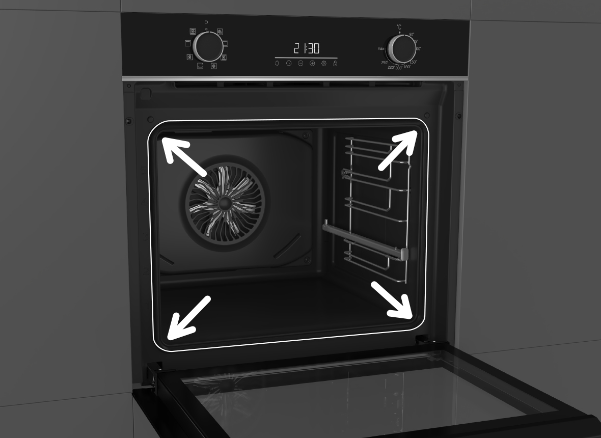 Large 72L Oven Capacity