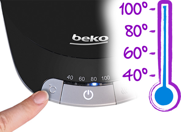 3kW 1.6L Temperature Control Kettle Beko WKD6306W Sense 1.6L Temperature
