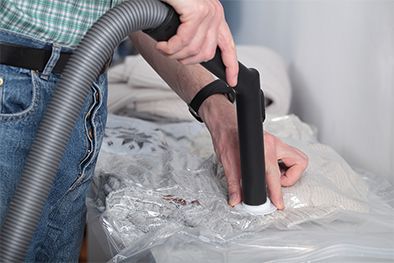 removing the air from a vac bag