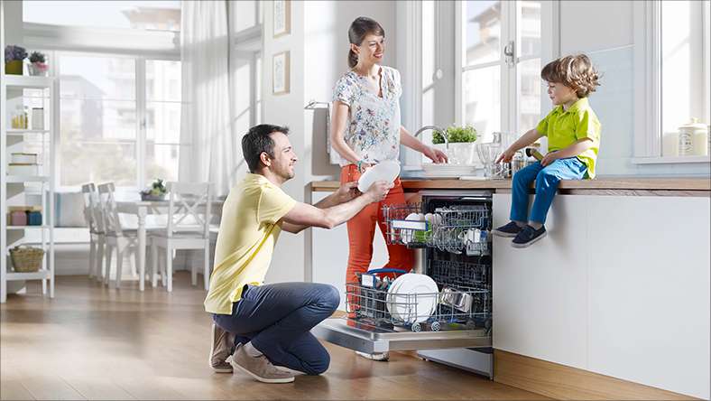 A family dishwasher