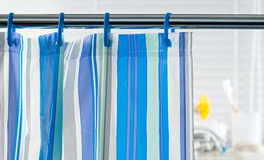 Plastic shower curtains