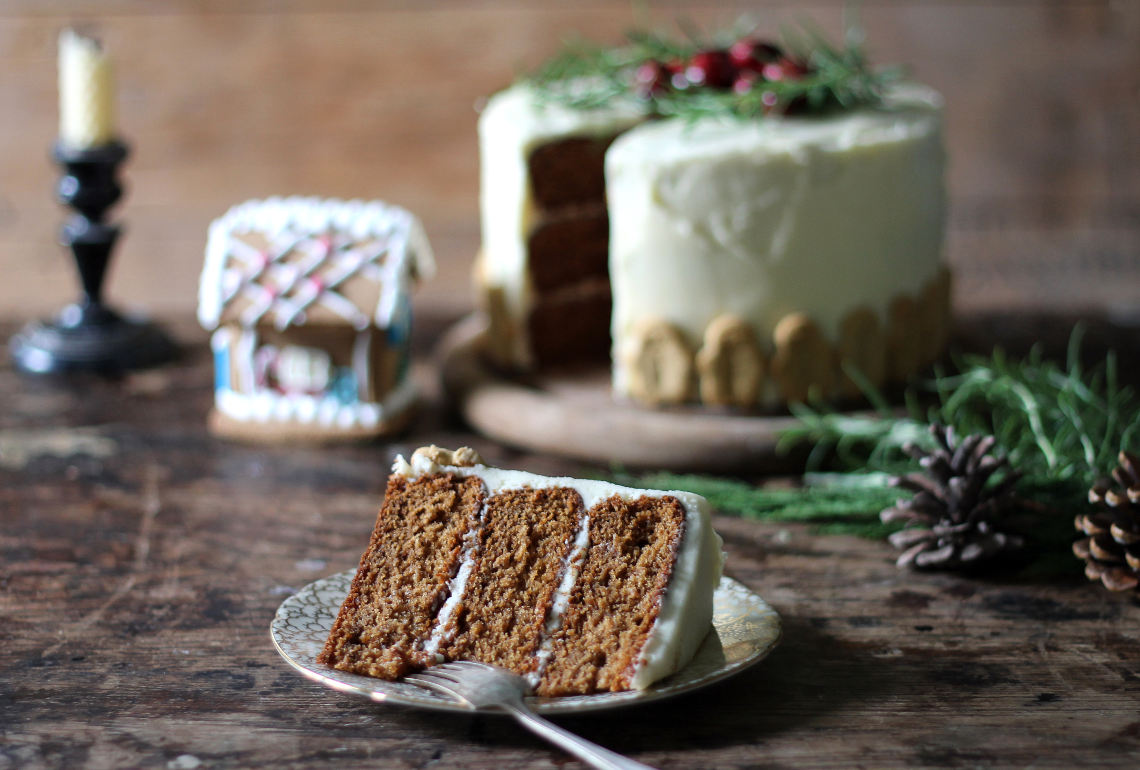 Gingerbread Layer Cake With Salted Honey Buttercream