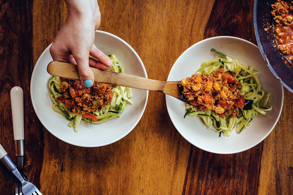 Quorn Bolognese With Courgetti