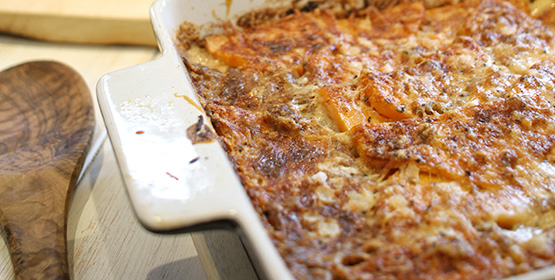 Sweet Potato, Artichoke And Chestnut Dauphinoise