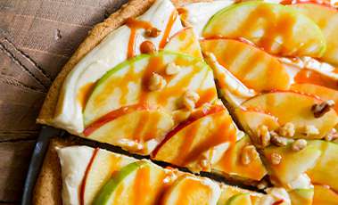 Apple Caramel Dessert Pizza