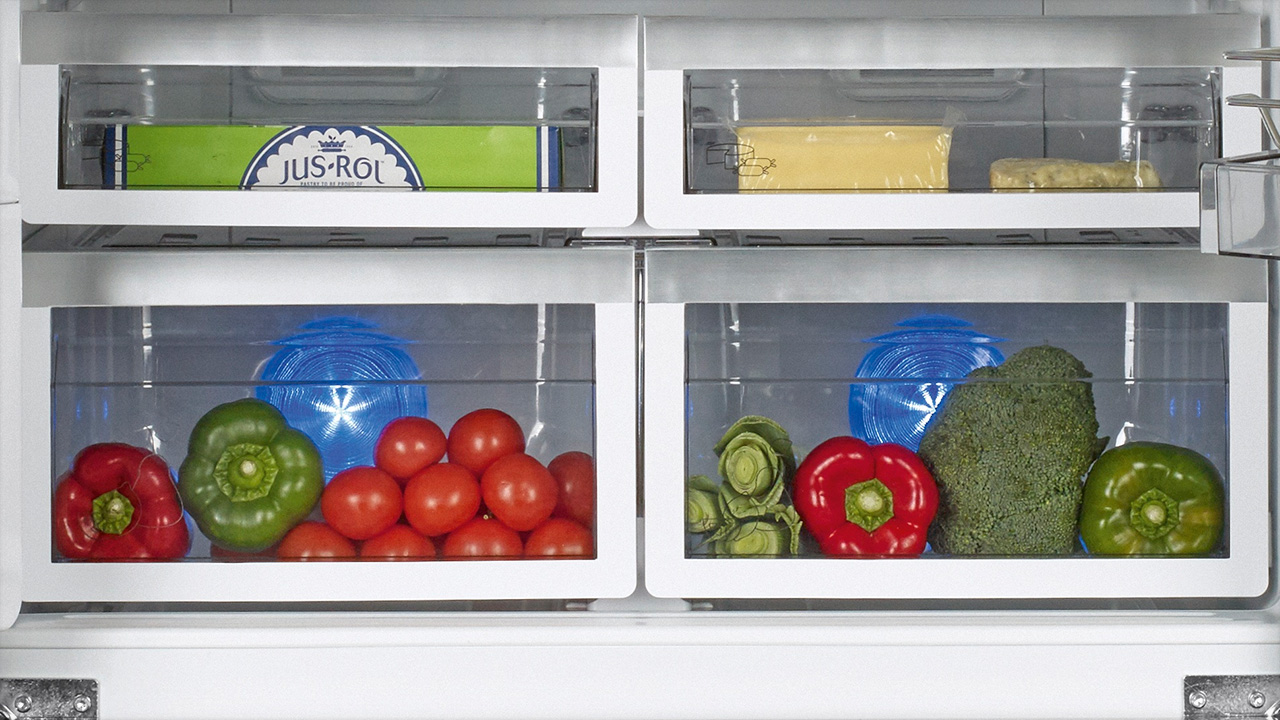 blue light fridge freezer