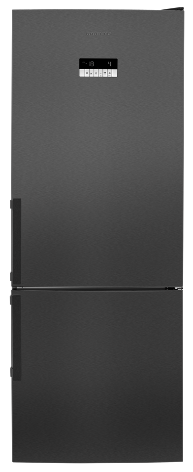 grundig black fridge freezer