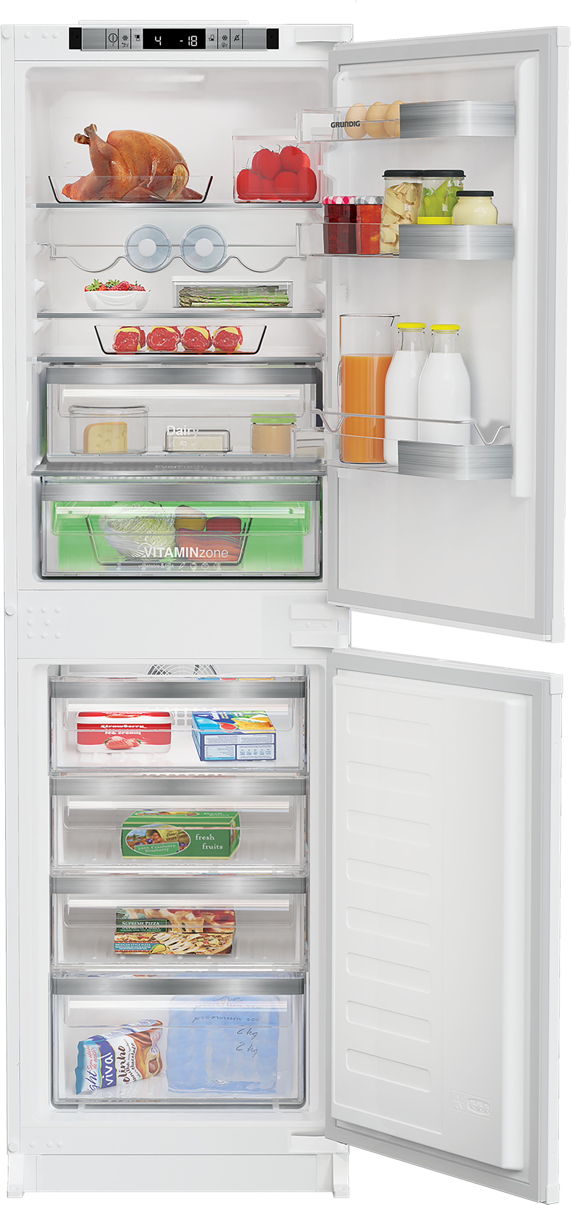 Grundig integrated fridge freezer cheap