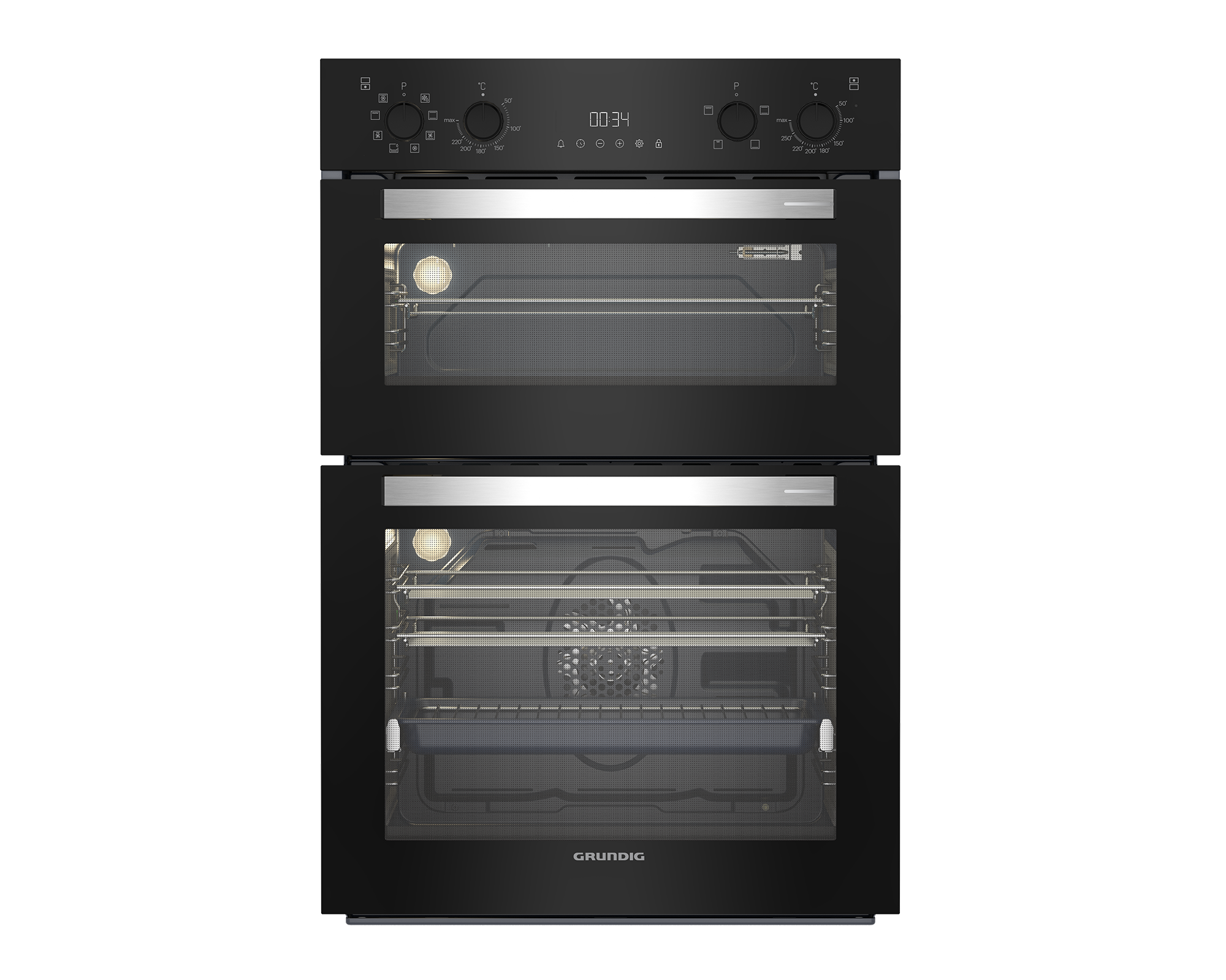 90cm Multifunction Double Oven GEDM22300 Grundig UK
