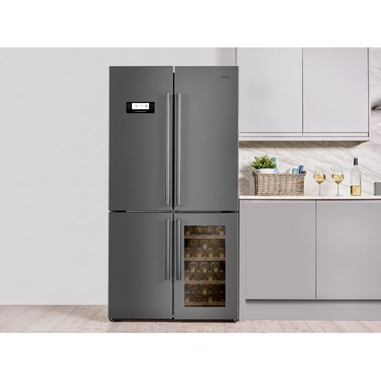 American Style Fridge Freezer With Wine Cooler | LM16251W | Leisure